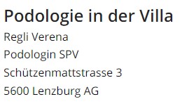 Podologie in der Villa