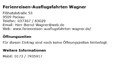 Ferienreisen-Ausflugsfahrten-Wagner