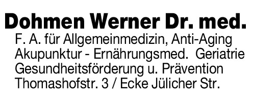 Dohmen Werner Dr.med. Facharzt fur Allgemeinmedizin