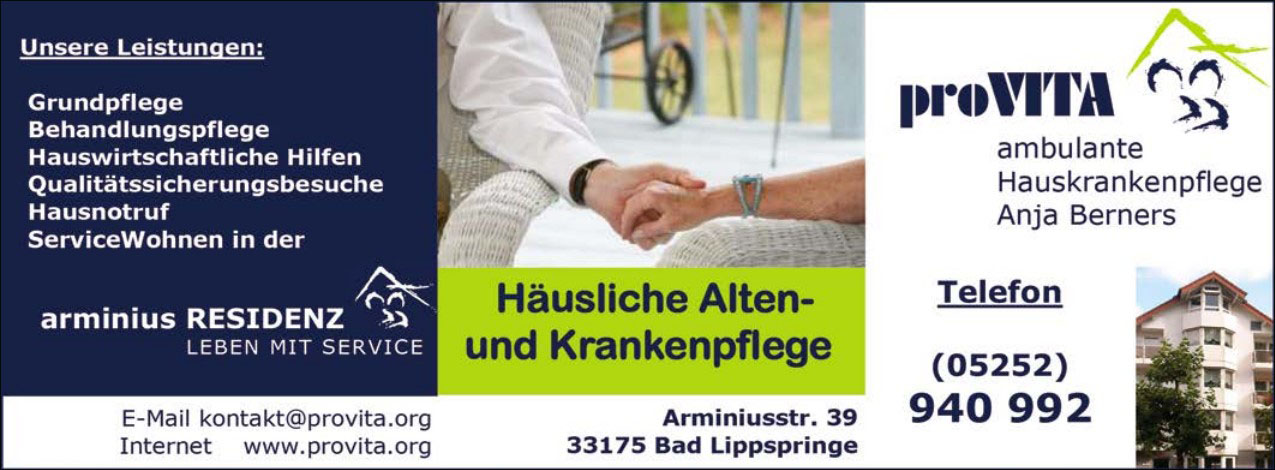 proVITA - Ambulante Hauskrankenpflege - Anja Berners