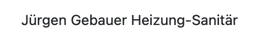 Jürgen Gebauer Heizung-Sanitar